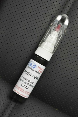 AUDI VESUVIUS GREY LX7J TOUCH UP PEN BOTTLE BRUSH REPAIR PAINT CHIP SCRATCH CAR