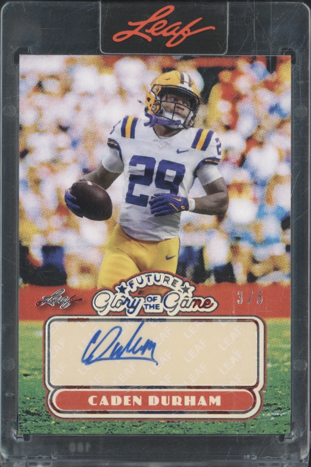 2025 Leaf Future Glory Of The Game Red White Blue Caden Durham Auto RC 3/5