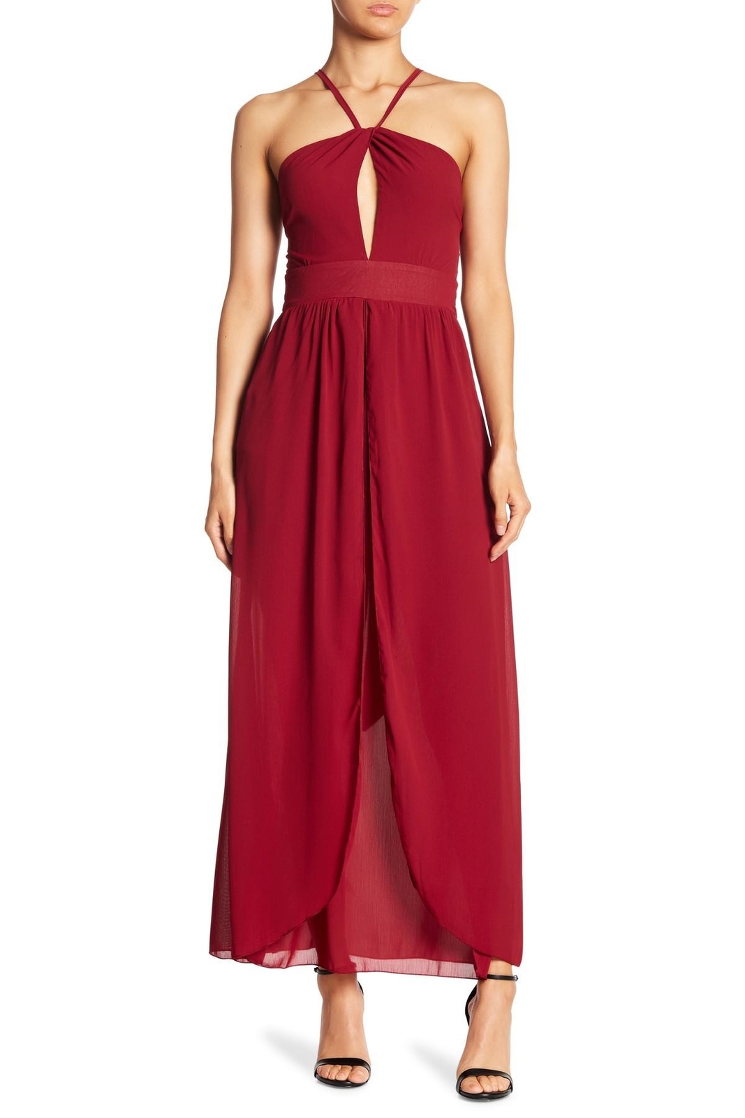 Haute Rogue Front Keyhole Dress Women's Sz. Medium (Red) 151029