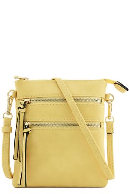 Functional Multi Pocket Crossbody Bag (Yellow)
