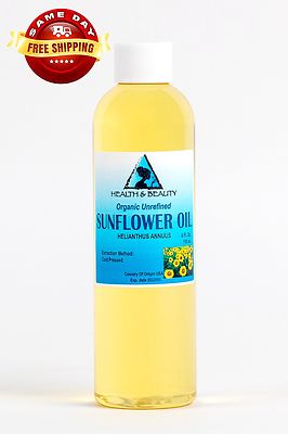 SUNFLOWER OIL UNREFINED ORGANIC CARRIER COLD PRESSED VIRGIN RAW PURE 4 OZ