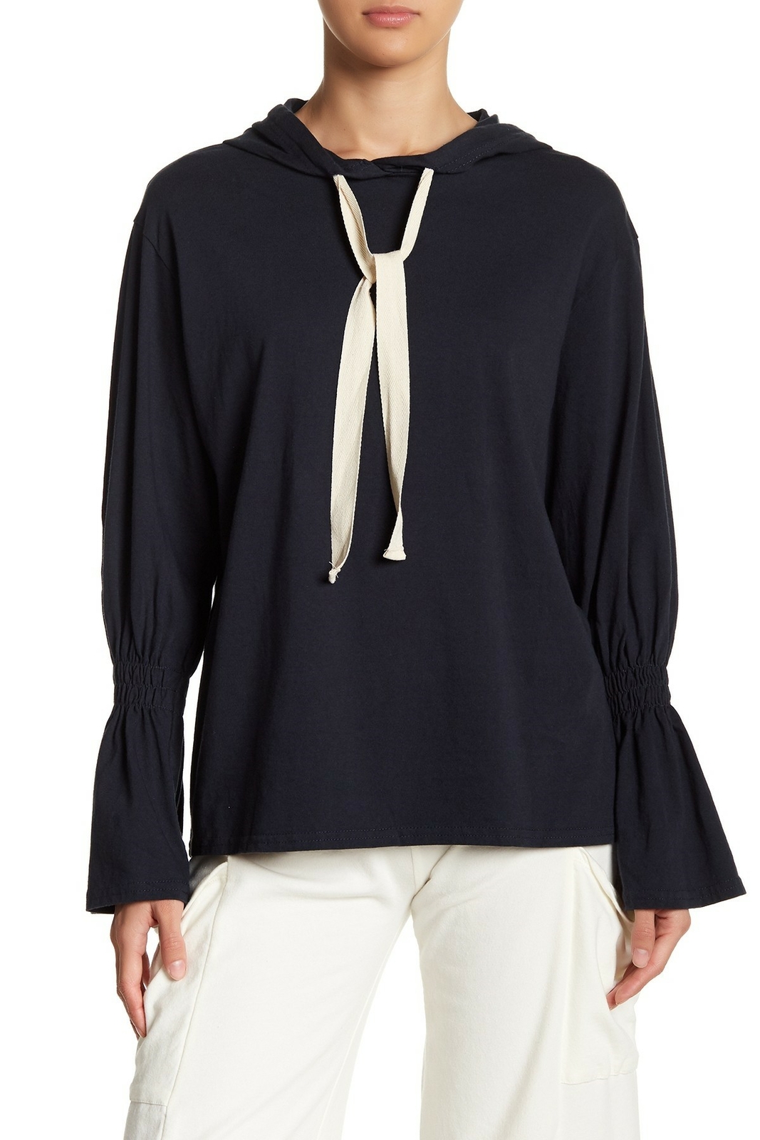 Michelle by Comune 155854 Women's Bell Cuff Hoodie Long Sleeve Dark Navy Sz. XS
