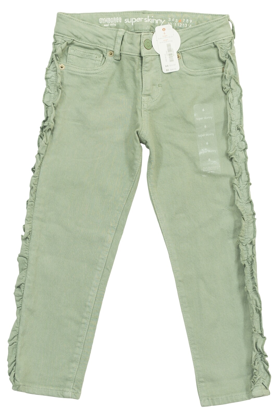 Gymboree Girls Clothes Size 7 8 10 14 Pink Ruffles Skinny Fit Kids Jeans 12