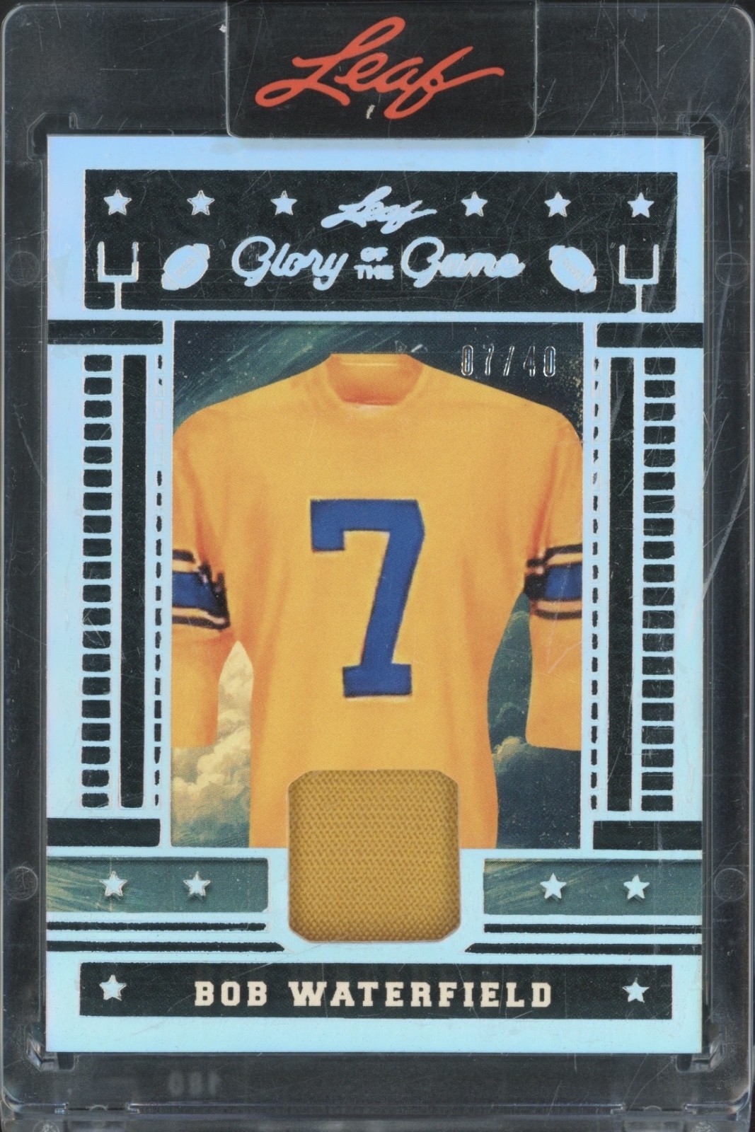 2025 Leaf Glory Of The Game Silver Bob Waterfield Jersey 7/40