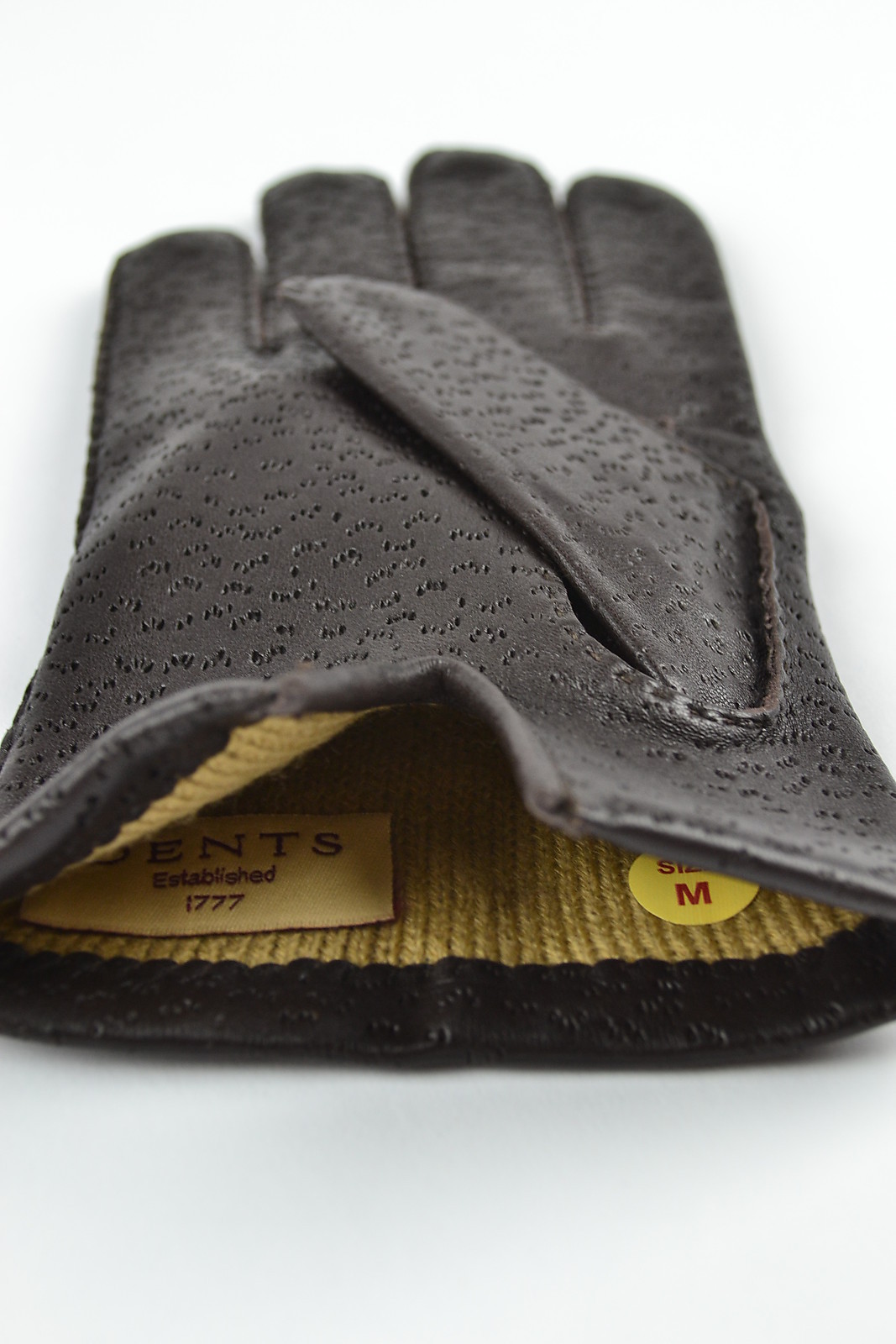 DENTS PECCARY LEATHER GLOVES BLACK 8