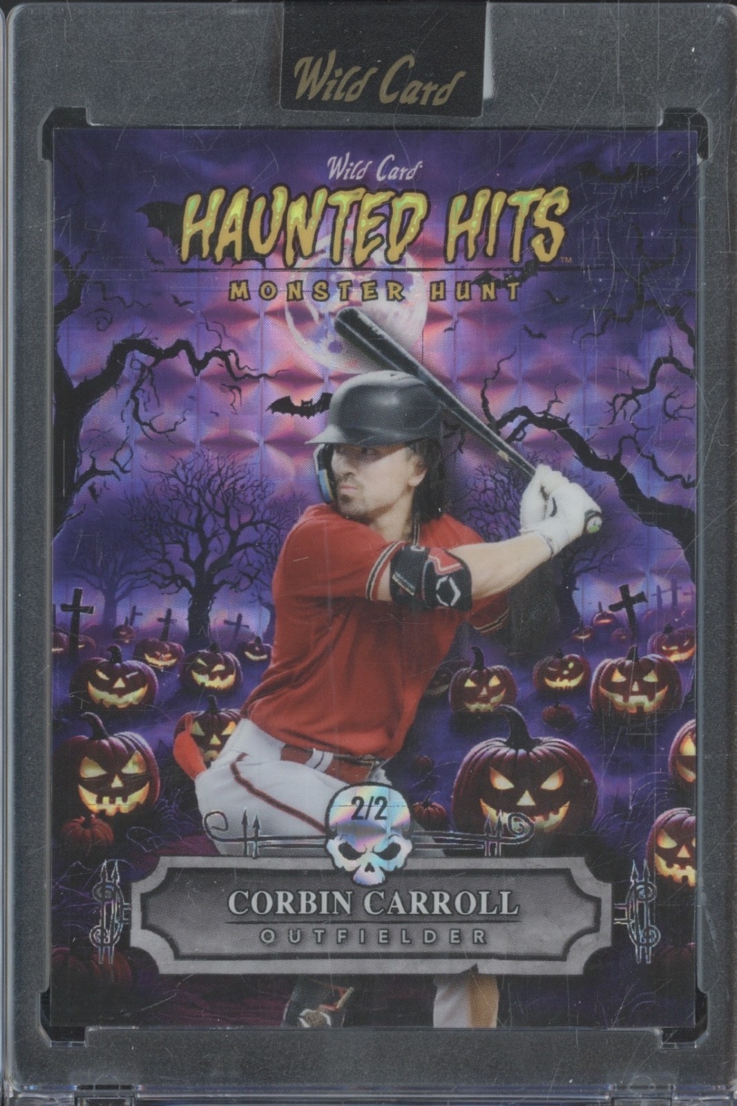 2025 Wild Card Hunt Haunted Hits Super Prismatic Purple Corbin Carroll 2/2
