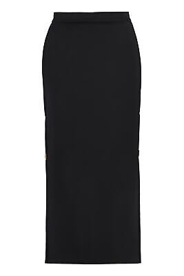 Pre-owned Pinko Side Slit Long Skirt In Black