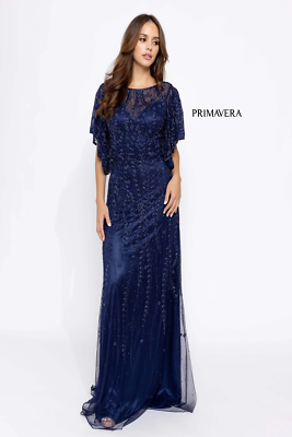 Pre-owned Primavera Couture Primavera 13101 Evening Dress Lowest Price Guarantee Authentic In Midnight