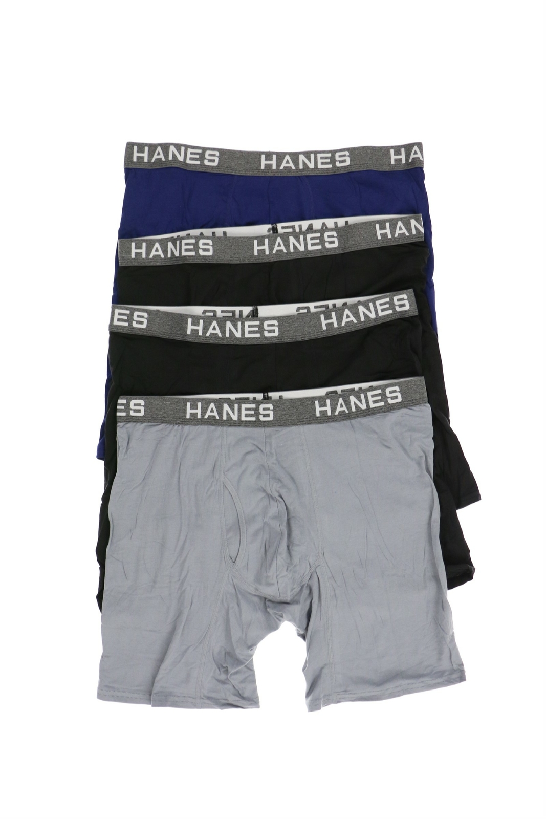 Hanes 267392 Men Black/Gray/Blue Boxer Brief Underwear Size XL