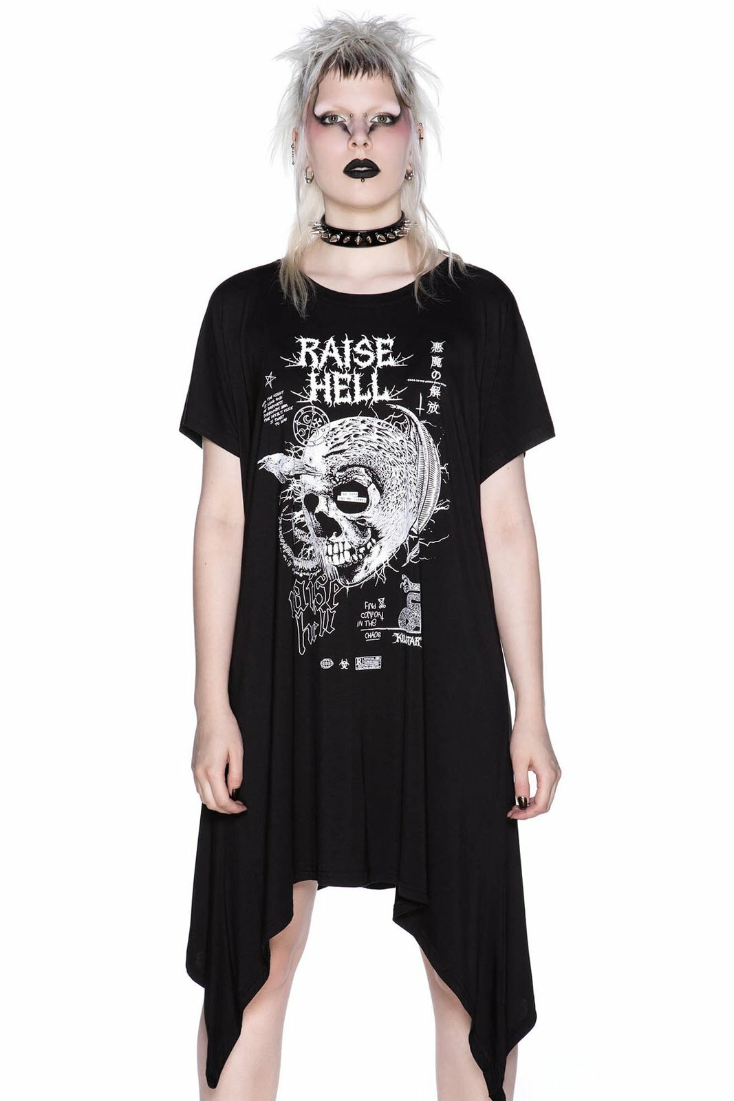 Killstar Rise Up Raise Hell Skull Gothic Punk Satanic Tunic