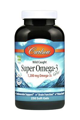 Carlson Laboratories Super Omega-3 Gems 250 мягких капсул