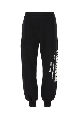 Pre-owned Alexander Mcqueen Black Cotton Joggers