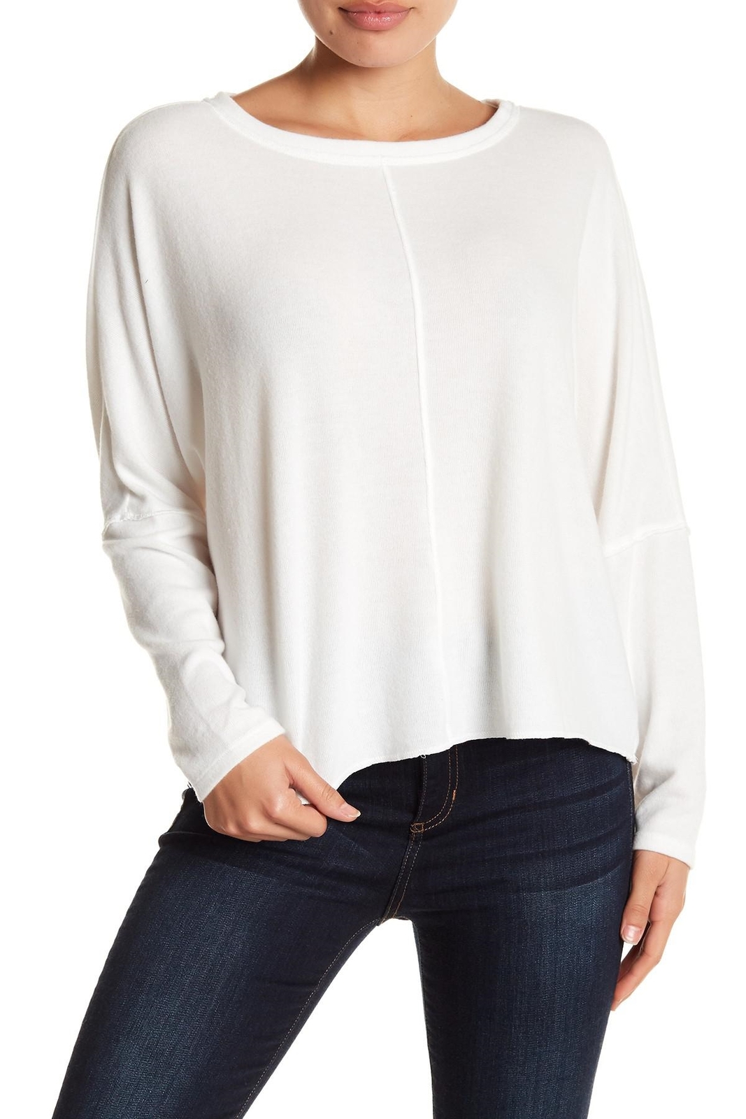 Heather by Bordeaux - White Hacci Dolman Sleeve Sweater Sz. Medium 151829