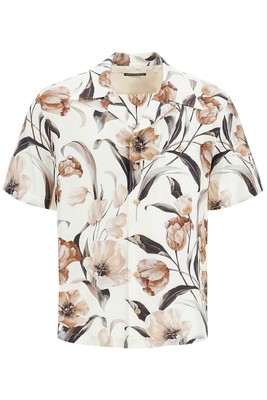 Dolce & Gabbana Silk Tulip Print Hawaiian Shirt