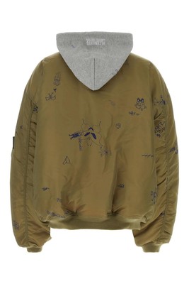 Pre-owned Vetements Olive Green Nylon Oversize Padded Jacket S