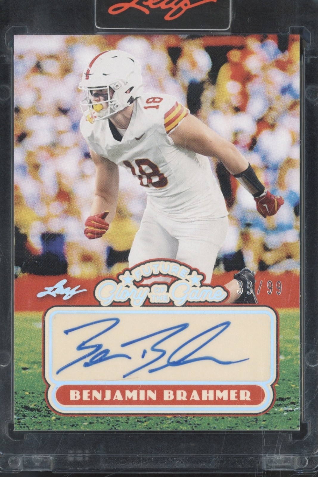 2025 Leaf Future Glory Of The Game Silver Benjamin Brahmer Auto RC 39/99