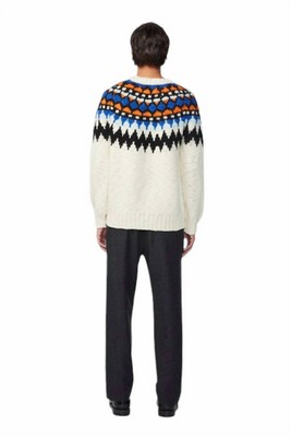 Pre-owned Nn07 Felix Nordic Sweater In Ecru Multi - Size Xl In White