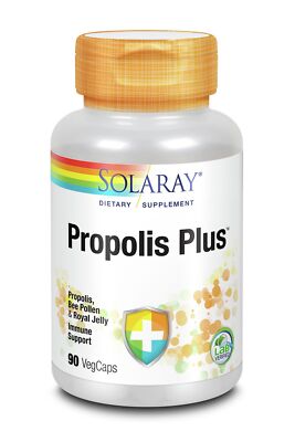 Solaray Propolis Plus 90 растительных капсул