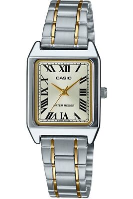 Casio Women's LTP-V007SG-9B Wristwatch, Stainless Steel Band, Silver/Gold