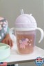 Stephen Joseph Straw Cups, Transition Straw Cup with Removable Handles, Flip-Top Straw Spill Free Baby Sippy Cup, Soft Straw Cup – 5oz, Koala