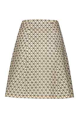 Pre-owned Etro Embroidered Silk Skirt In White