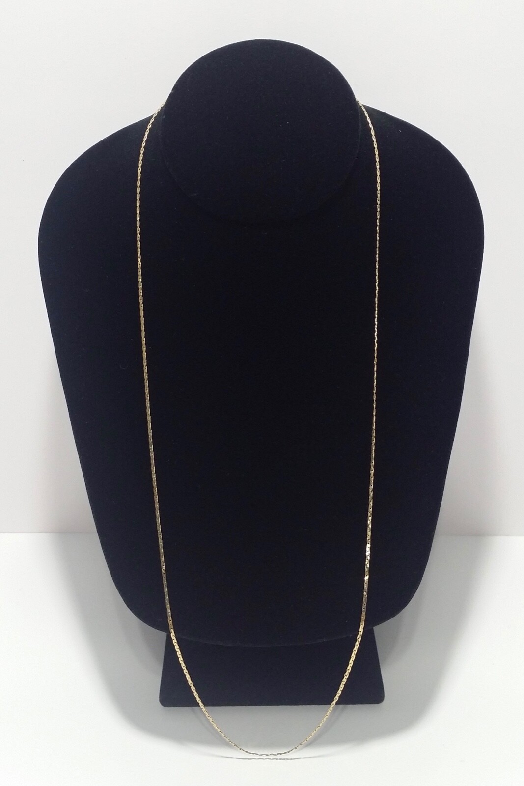 14k Gold Flat Serpentine Link Chain Necklace 25.5in, Signed