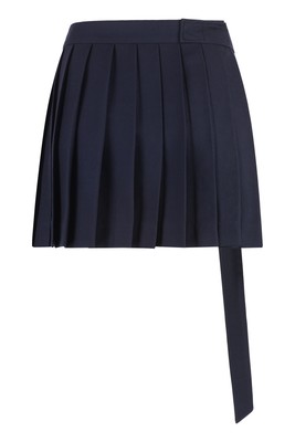 Pre-owned Ami Alexandre Mattiussi Pleated Skirt In Blue