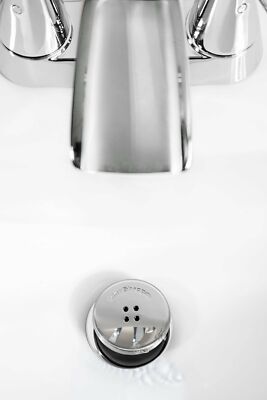 SinkShroom® Chrome Award-Winning Drain Hair Catcher Strainer Snare by TubShroom