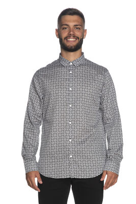 CAMICIA CAMICIE UOMO AX ARMANI EXCHANGE 6LZC45 ZNZRZ NERO ORIGINALE AI 2023