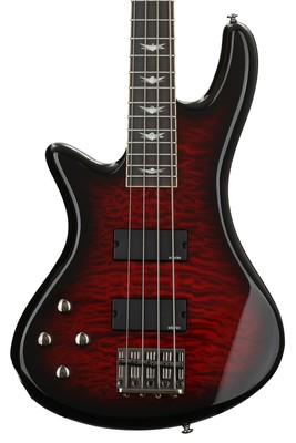 Schecter Stiletto Extreme 4 LH Left-Handed Bass Guitar - Black Cherry