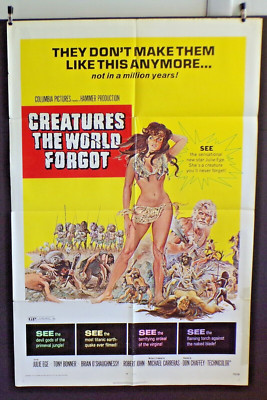CREATURES THE WORLD FORGOT Movie Poster One Sheet  1971   Julie Ege  HAMMER Film