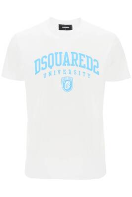 Pre-owned Dsquared2 Dsquared 2 T-shirt Stamp College S74gd1166s23009 White Sz.xl 100w