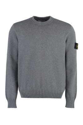 Pre-owned Stone Island Cotton Blend Crew-neck Sweater In Gray