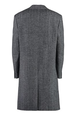 Pre-owned Isabel Marant Johel Single-breasted Wool Coat In Gray