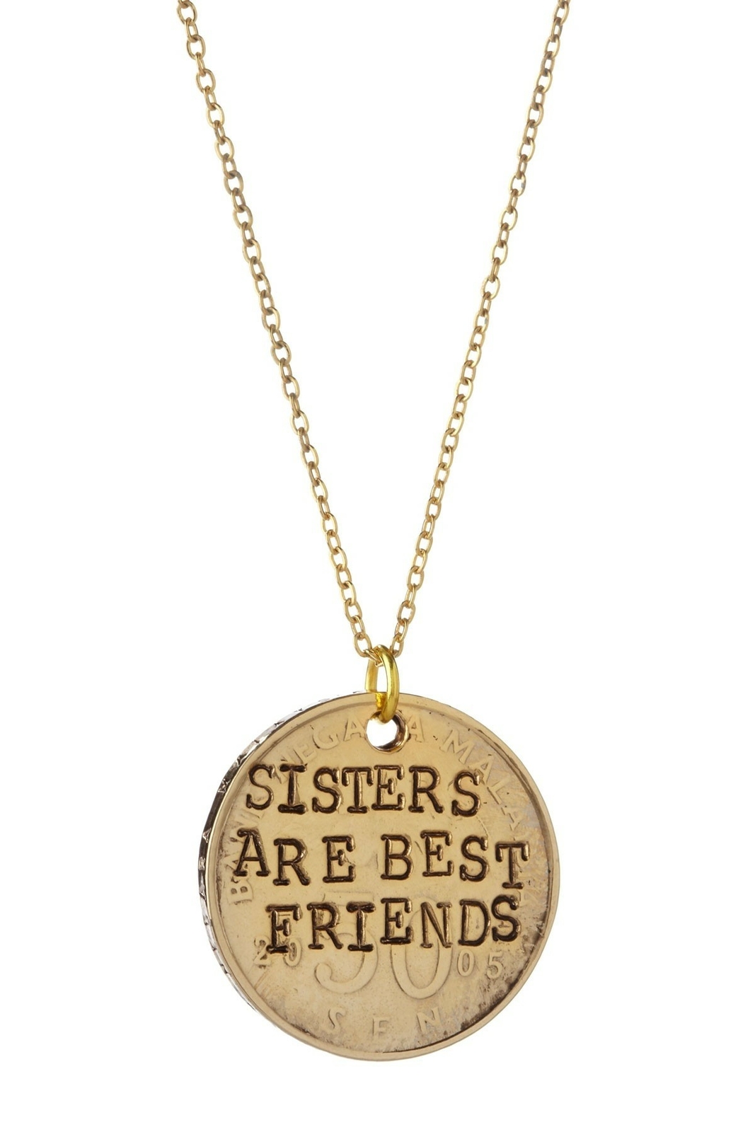 ALISA MICHELLE 'Sisters Are Best Friends' Gold Tone Necklace 133256