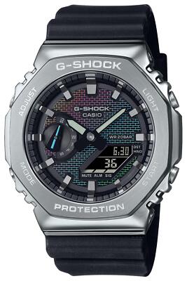 Pre-owned Casio G-shock Gm-2100rw-1ajf Rainbow Brick Wall Series Analog Digital Men Watch