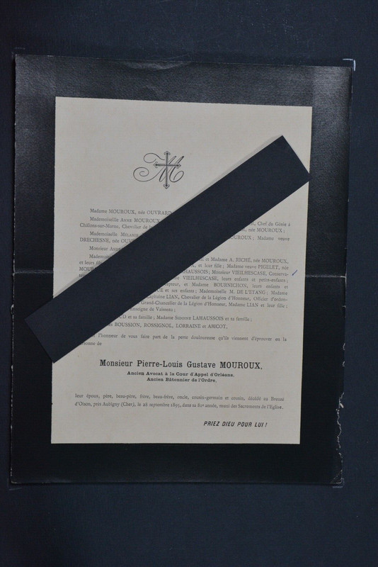 Pierre Louis... Mouroux, 1815-1895, BreuzÃ©-D'Oizon, Aubigny, Cher (18)