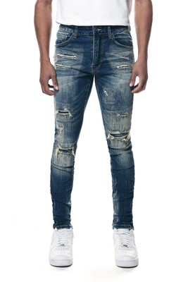 

Мужские рваные джинсы скинни с эффектом потертости Smoke Rise, Westport blue, Jeans
