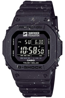 Pre-owned Casio G-shock G-5600srf-1jr Surfrider Foundation Collaboration Men's Black