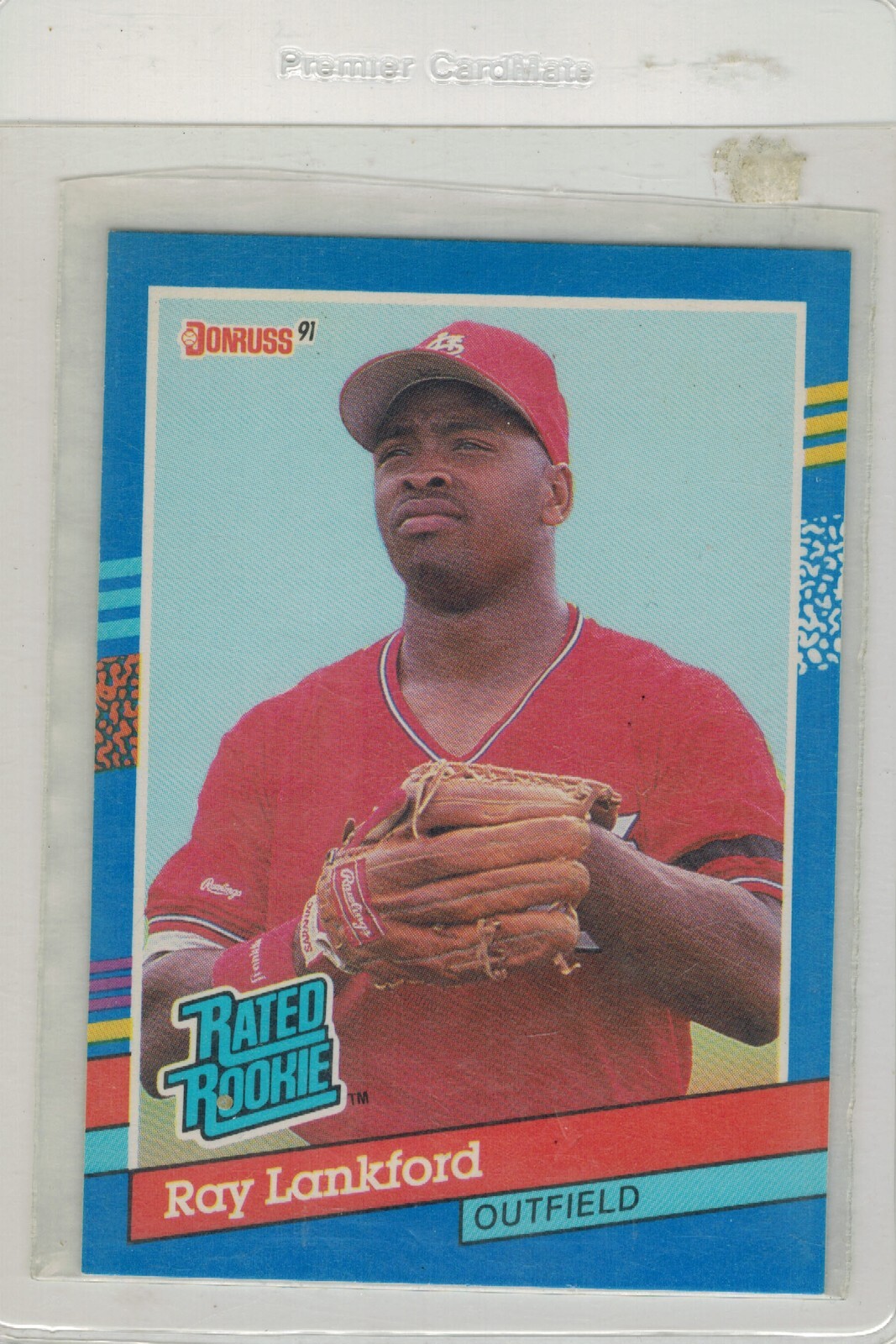 1991 Donruss Ray Lankford, Rated Rookie RC #43, ERROR