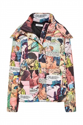 Pre-owned Unbreak.it Comic Print Down Jacket In To8 Kiss - Size S In Pattern