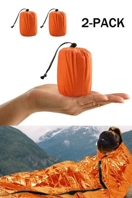 Survival Sleeping Bag, Emergency Bivvy Bag Emergency Rescue Blanket Reusable ...