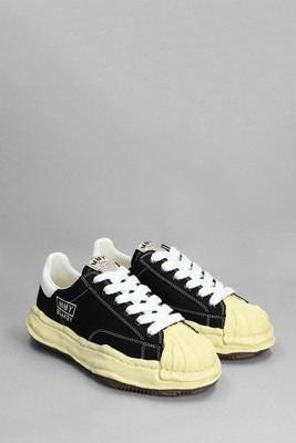 Pre-owned Miharayasuhiro Mihara Yasuhiro Blakey Sneakers In Black Canvas 44 It