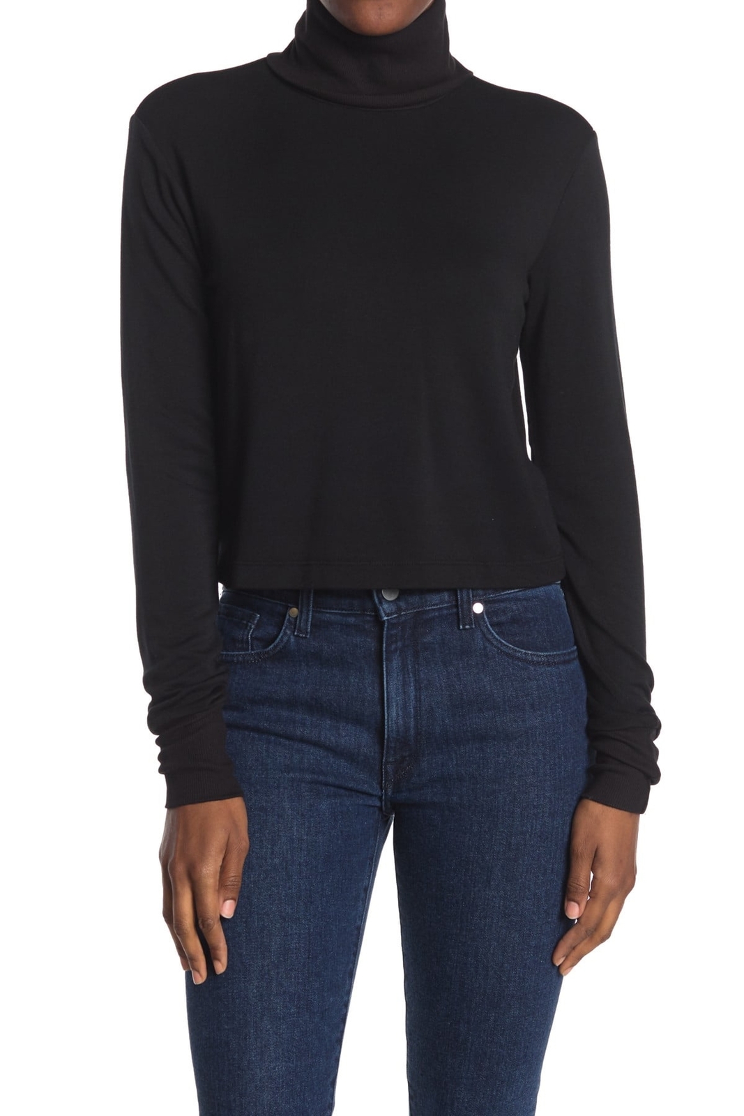 BALDWIN 257997 Womens Vaughn Turtle Neck Sweater Solid Black Size X-Small