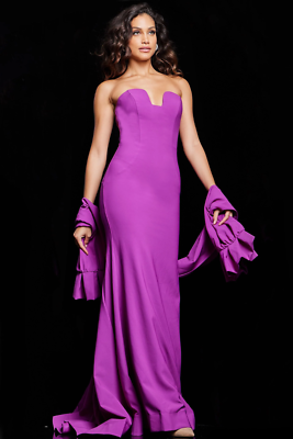Pre-owned Jovani 23029 Evening Dress Lowest Price Guarantee Authentic In Berry
