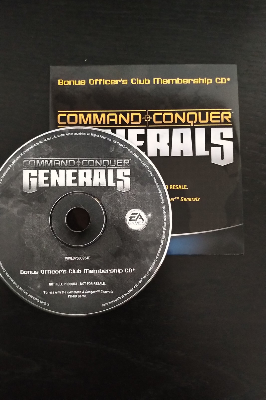 C&C GENERALS BONUS OFFICERS CLUB MEMBERSHIP CD NEW FREE