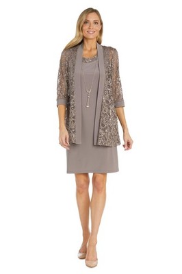 Buy RM Richards Women's Embellished Sequin Lace Jacket and Shift Dress