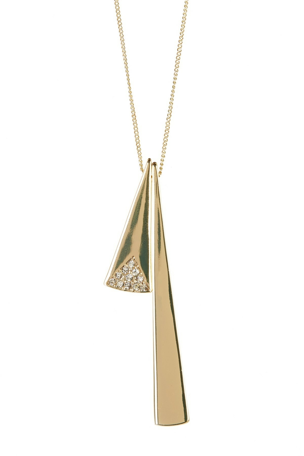 Olivia Welles 131650 Zaria Charm Necklace - Gold/Clear