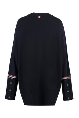 Pre-owned Thom Browne Merino Wool Sweater In Blue