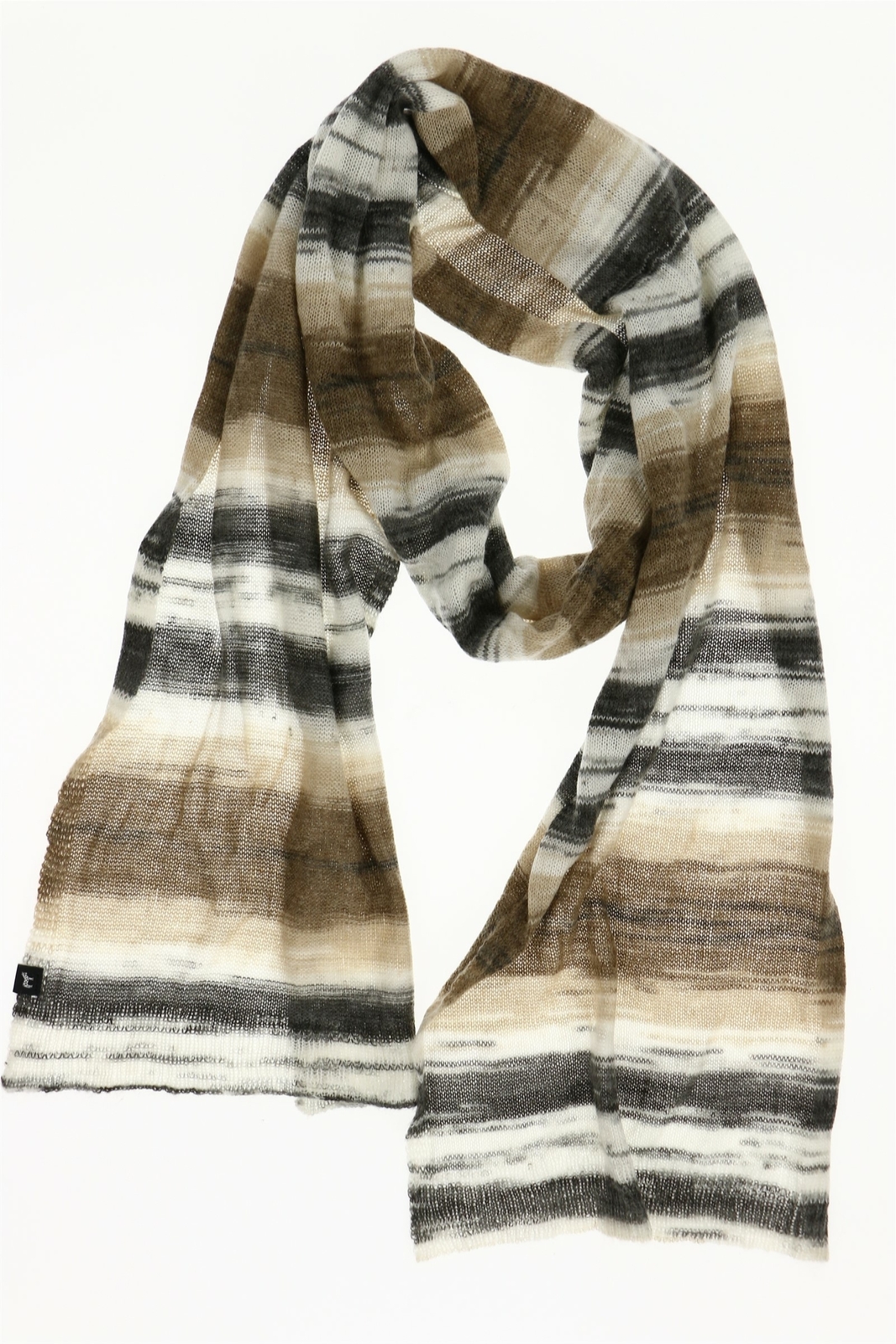 ECHO 240597 Womens Casual Shawl Scarf White/Gray/Brown One Size (12x90)